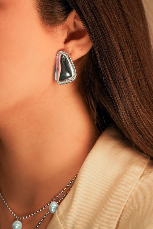 Aros Piedras de mar – Plata & Dorado